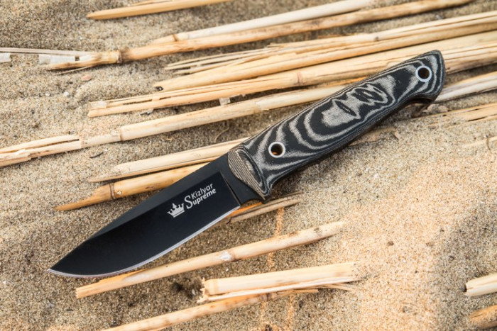 Нож Kizlyar Supreme Santi черный, сталь AUS8  