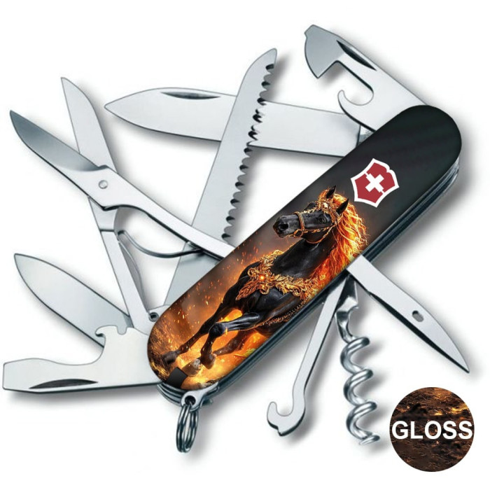 Складной нож Victorinox HUNTSMAN ZODIAC Золотой конь 1.3713.Z5220pk