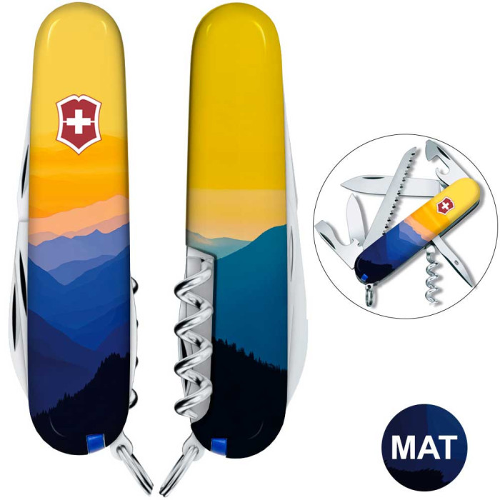 Складной нож Victorinox CAMPER UKRAINE Горный пейзаж  