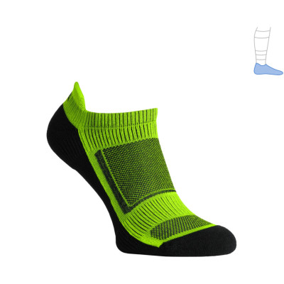 Функциональные носки Protector LowDry летние черно-салатовые S 36-39