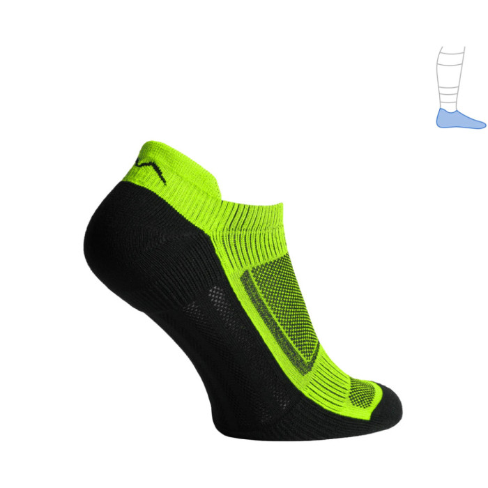 Функциональные носки Protector LowDry летние черно-салатовые S 36-39  