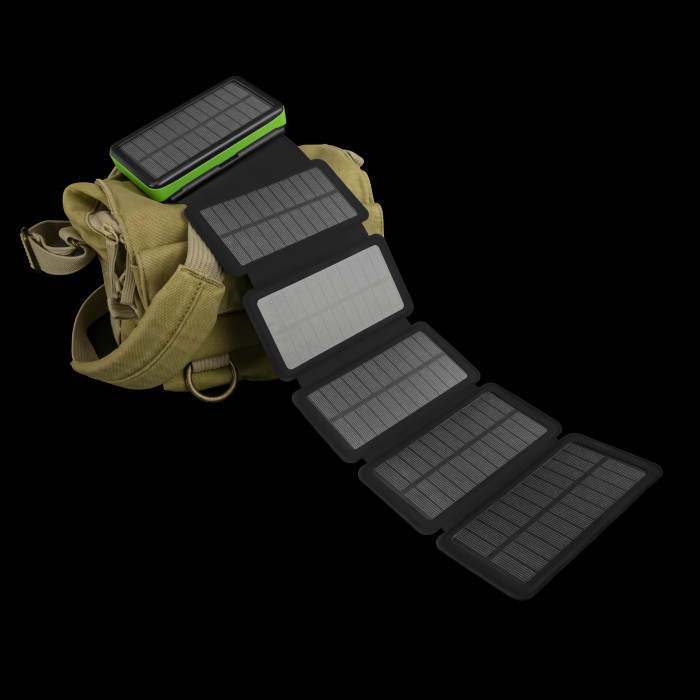 Солнечное портативное зарядное устройство Kilnex POWER BANK 16000 LEXX  