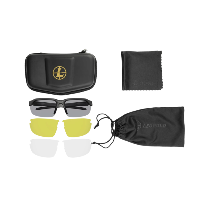 Очки тактические Leupold Tracer с оправой черного цвета и серыми линзами (179089)  