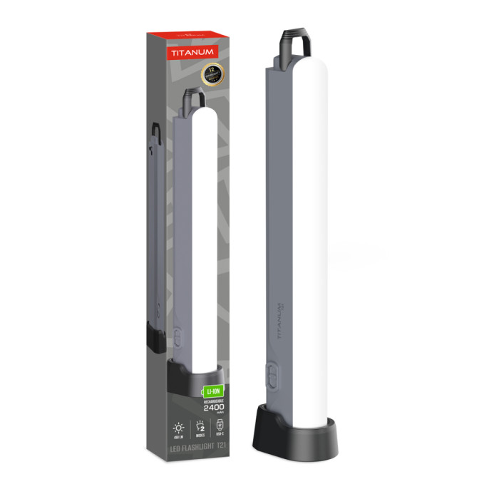 Портативный светодиодный фонарь TITANUM TLF-T21 450Lm Gray  
