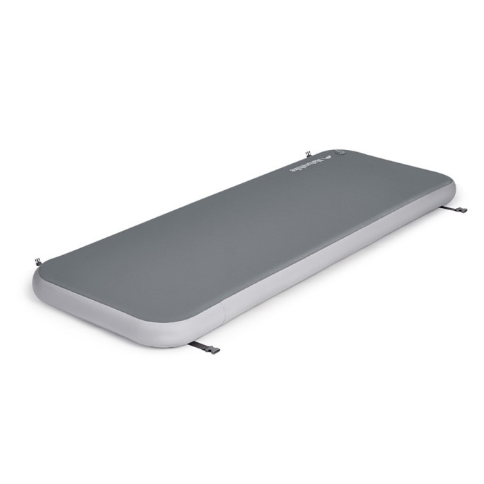 Матрас кемпинговый надувной одноместный Naturehike CNK2550WS039, 192x70x10 см, серый с ручным насосом