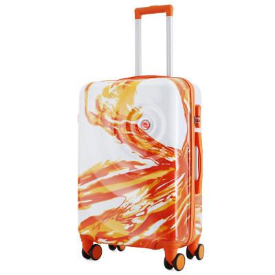 Чемодан Semi Line 24" (M) White/Orange Print (T5655-2)