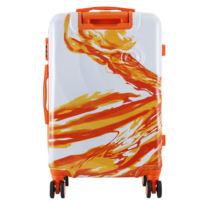 Чемодан Semi Line 24" (M) White/Orange Print (T5655-2)  