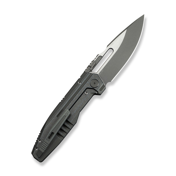 Нож складной туристический Weknife Reveille (9.7 см) Bohler M390 / Titanium оливково-серый  