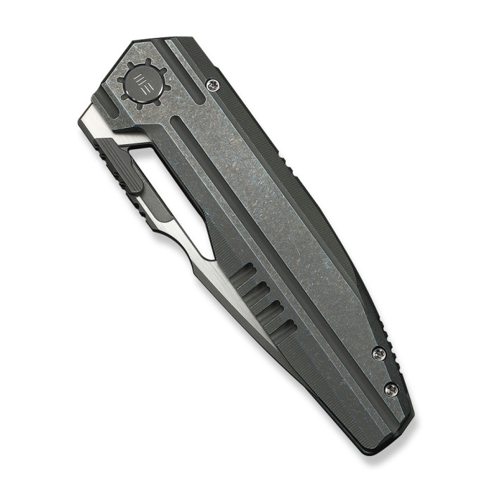 Нож складной туристический Weknife Reveille (9.7 см) Bohler M390 / Titanium оливково-серый  