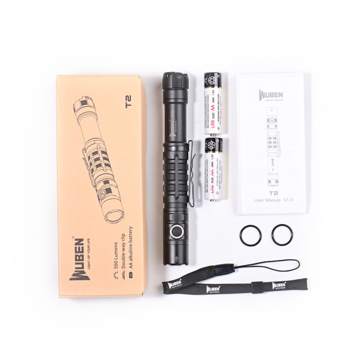 Фонарь Wuben T2, черный  