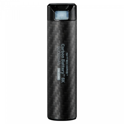 2в1 Внешний источник питания для налобных фонарей + Power Bank Nitecore Carbon Battery™ 6K (Карбон, красный маяк, 6000mAh, IP68)
