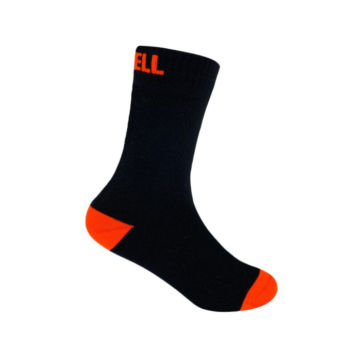 Водонепроницаемые носки детские Dexshell Ultra Thin Children Sock, черный/оранжевый, M  
