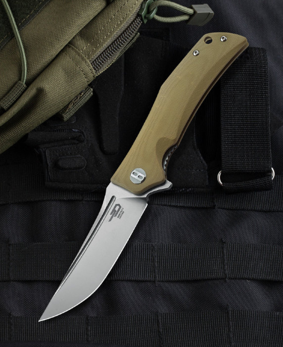 Нож складной Bestech Knives SCIMITAR (песочный)  
