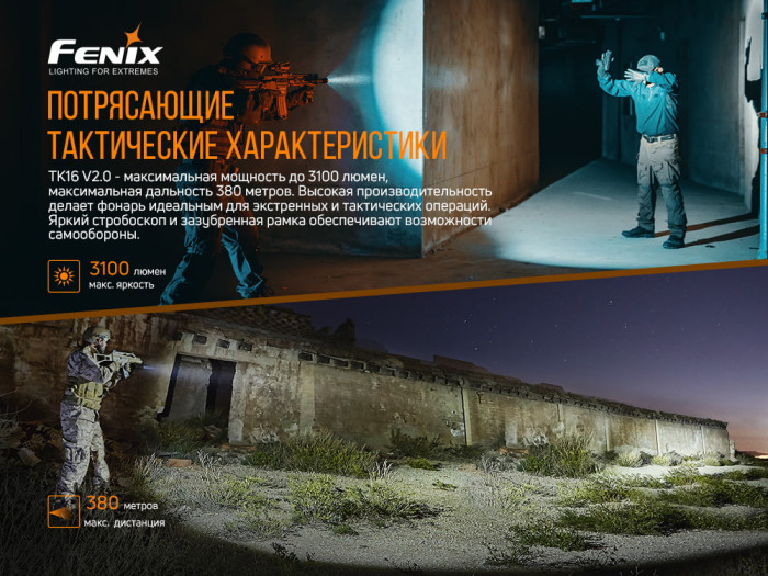 Фонарь ручной Fenix TK16 V2.0 (Поврежденная упаковка)  