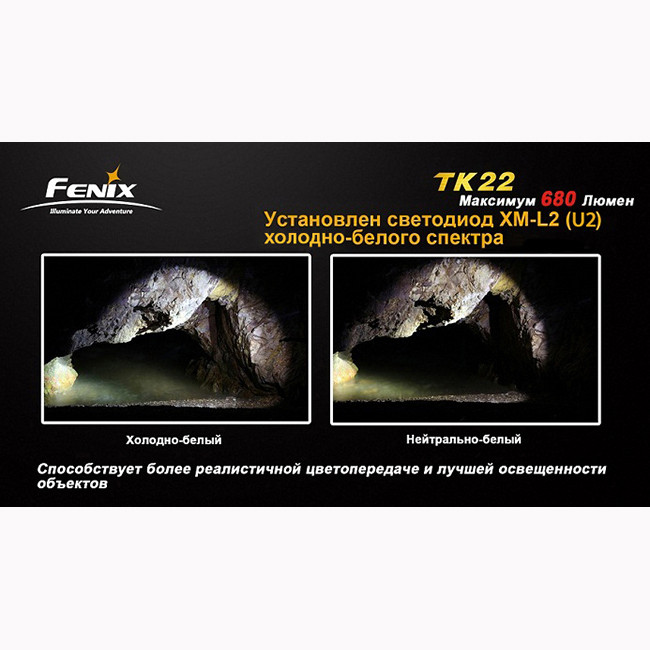 Ручной фонарь Fenix TK22 Cree XM-L2 (U2), серый  