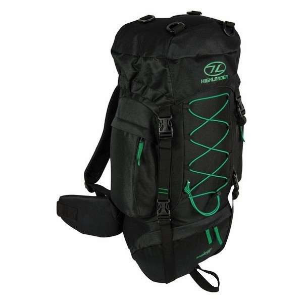 Рюкзак туристический Highlander Rambler 44 Black/Forest Green  