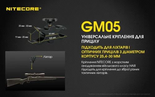Крепление на оружие, быстросъемное Nitecore GM05  