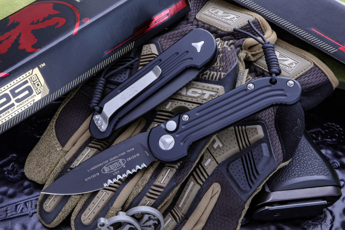 Нож Microtech Ludt Black Blade полусеррейтор 135-2  