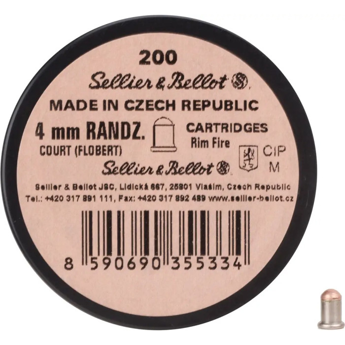 Патрон Флобера Sellier&Bellot Randz Curte 4 mm 200шт/уп  