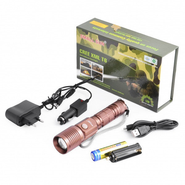 Ручной фонарь-power bank Small Sun F547R- XPE, 12V USB  