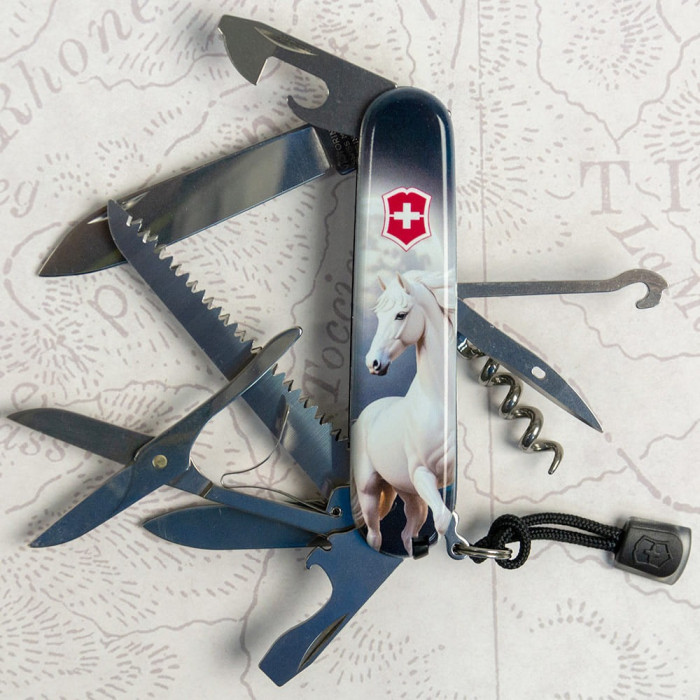 Складной нож Victorinox HUNTSMAN ZODIAC Магический конь 1.3713.3.Z5280pk  
