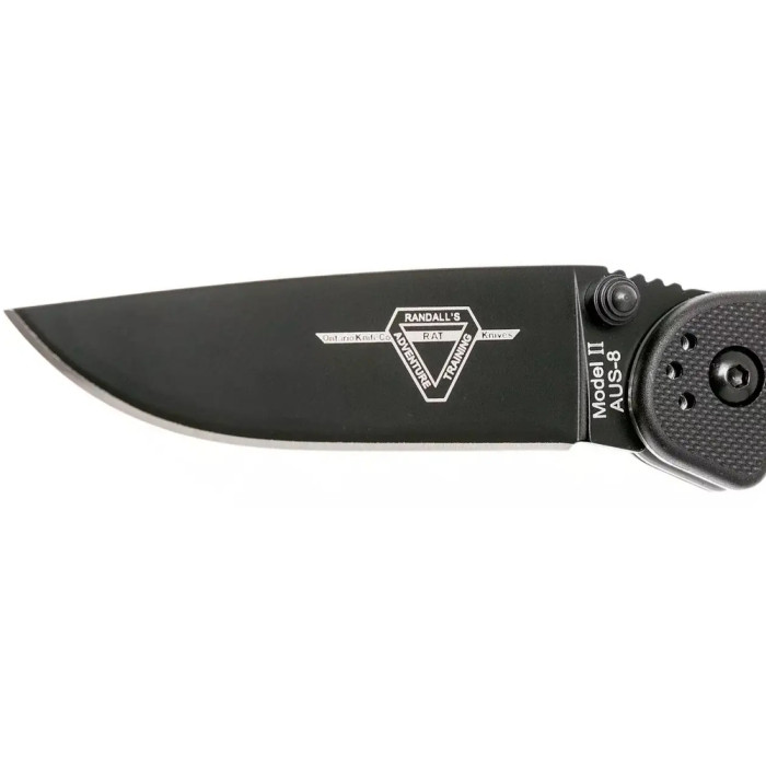 Нож Ontario Knife RAT II Folder black AUS-8 BB Black  