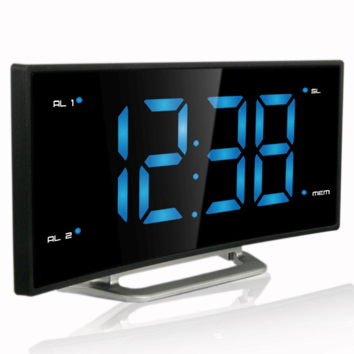 Часы настольные с радио Technoline WT460 Blue LED Black/Silver (WT460 blaue LED) 