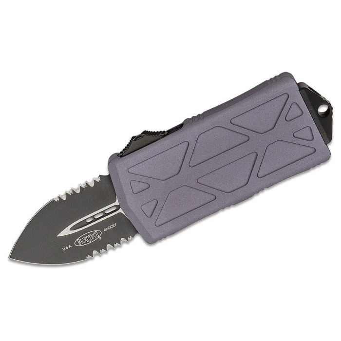 Нож Microtech Exocet Black Blade DS, серрейтор  