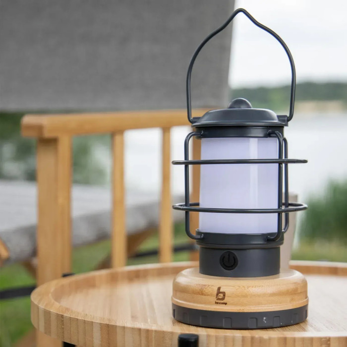 Фонарь кемпинговый Bo-Camp Hasting Rechargable 200 Lumen Bamboo-Grey (5818981)  