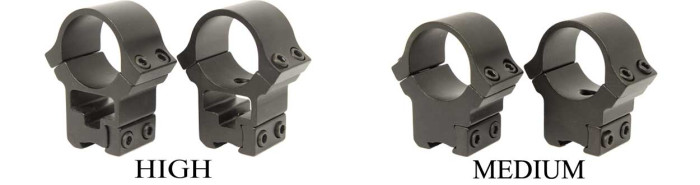 Крепление-кольца BSA DHWHR d25,4-h24 на планку Weaver/Picatinny  