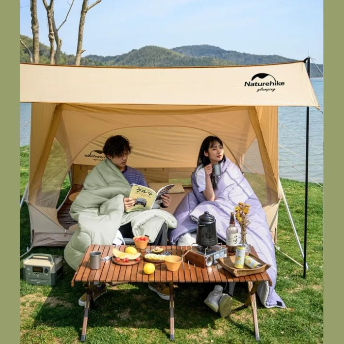 Спальник Naturehike H150 NH19S015-D, (18-25°C), p-р L, свeтло-зеленый  