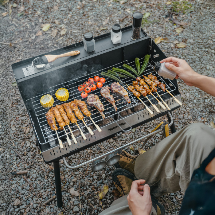 Гриль туристический вертикальный Naturehike Moyan CNK2300015, Upgrade 3.0, черный  