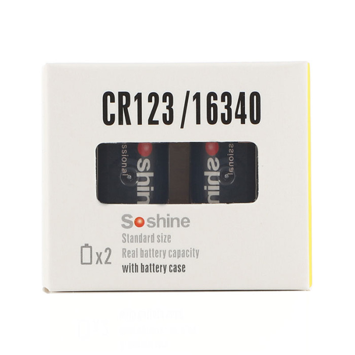 Аккумулятор 16340/CR123 Li-Ion Soshine RCR123-3.7-700, 700mAh  