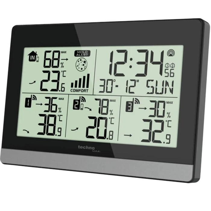 Термогигрометр Technoline WS7065 Black/Silver (WS7065)  