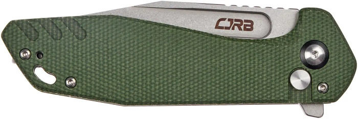 Нож CJRB Riff SW, AR-RPM9 Steel, Micarta green  