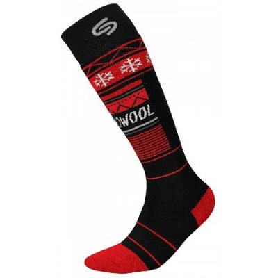 Термоноски InMove Ski Deodorant Thermowool Черный с красным, 44-46