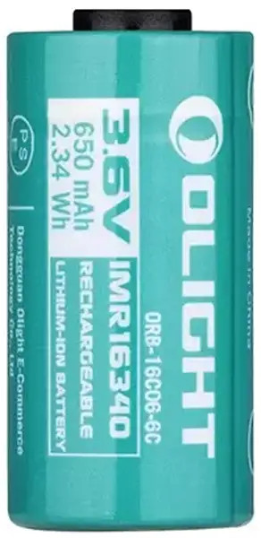 Аккумуляторная батарея 16340 (CR123) Olight 16C06-6C  