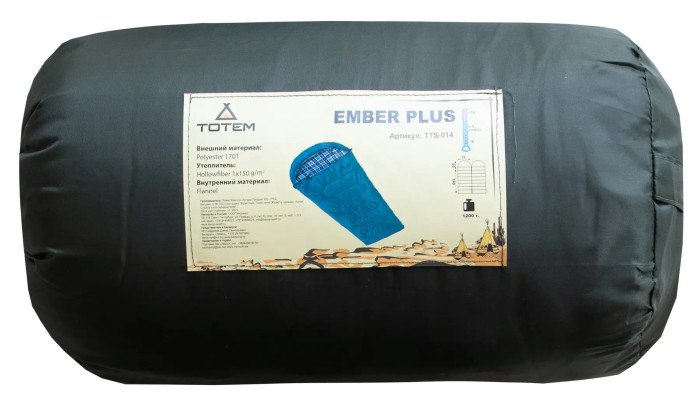 Спальный мешок Totem Ember Plus XXL одеяло с капюшоном левый olive 190/90 UTTS-015  