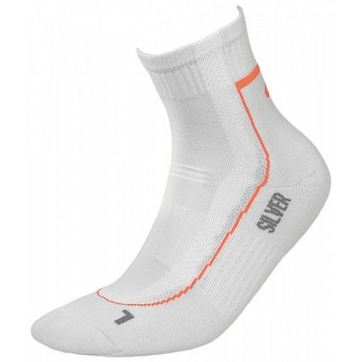 Термоноски InMove Runner Deodorant Светло-серый с оранжевым, 41-43