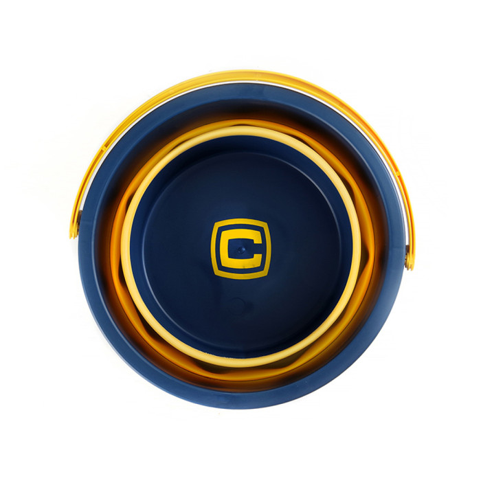 Ведро складное силиконовое СИЛА 4,6 л orange-black  