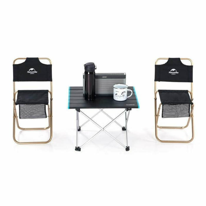 Стол складной Naturehike NH19Z008-Z, алюминий, размер L, черный  