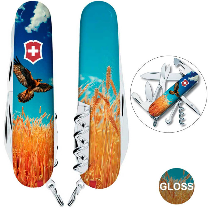 Складной нож Victorinox CLIMBER UKRAINE Свободный Сокол  