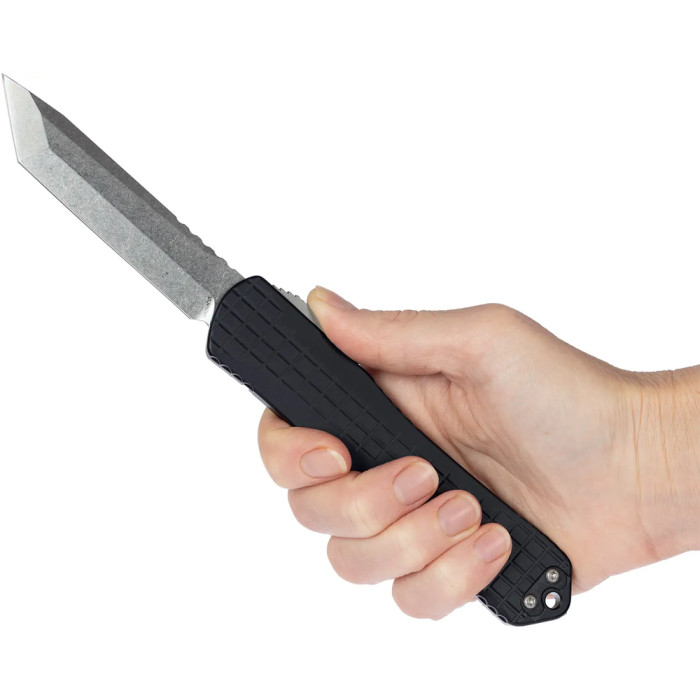 Нож Heretic Manticore X Tanto Edge Stonewash Aluminum Black  