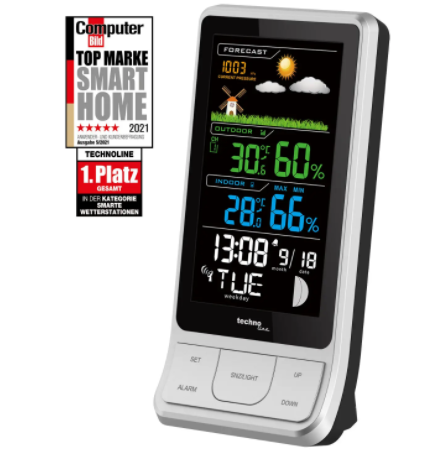 Метеостанция Technoline WS6441 черная/серебристая  