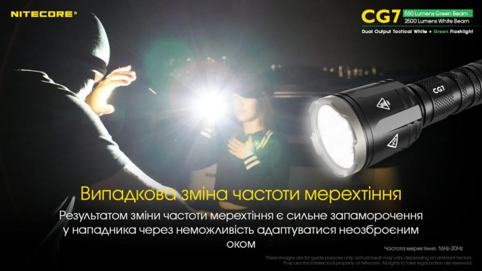 Фонарь Nitecore CG7 (4xCree XP-G3, 2500 люмен, 4xCREE XPE, 540 люмен)  