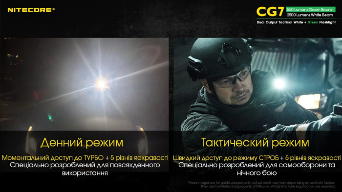 Фонарь Nitecore CG7 (4xCree XP-G3, 2500 люмен, 4xCREE XPE, 540 люмен)  