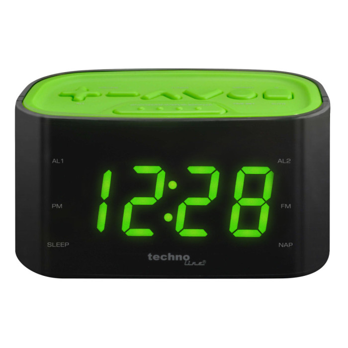 Часы настольные с радио Technoline WT465 Black/Green (WT465 grun) 