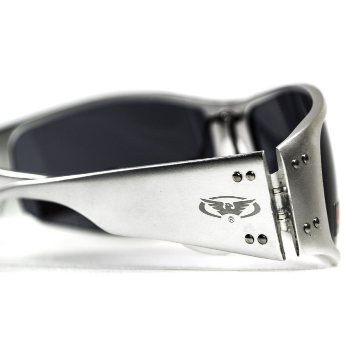 Очки Global Vision BAD-ASS 2 Silver (gray) черные в металлической оправе  