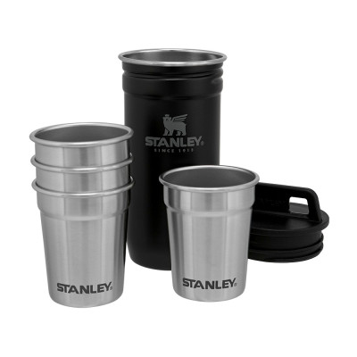 Набор Stanley Adventure Combo Matte Black: фляга та 4 рюмки