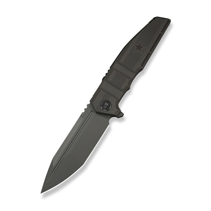 Нож складной туристический Weknife Breach (9.8 см) Bohler M390 / Titanium угольно-серый  